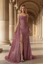 Carica l'immagine nel visualizzatore di Gallery, Abito corsetto paillettes