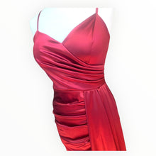 Carica l'immagine nel visualizzatore di Gallery, Abito raso con fusciacca - RITA CAPPELLI -DOMINIQUE-