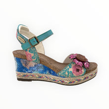 Carica l'immagine nel visualizzatore di Gallery, Sandalo zeppa LV