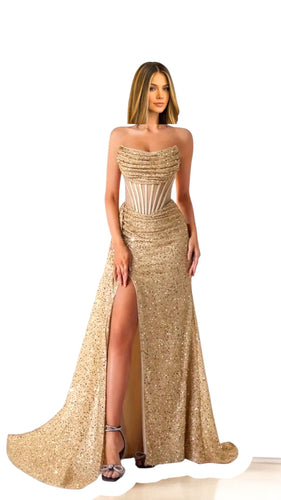 Abito corsetto paillettes