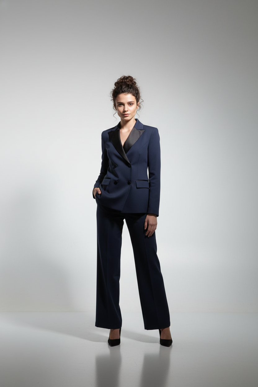 Tailleur smoking doppiopetto