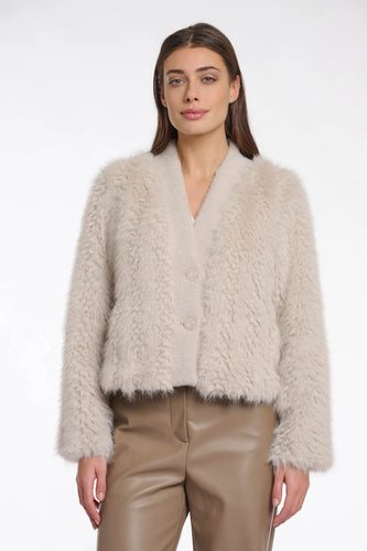 Cardigan con pelliccia 