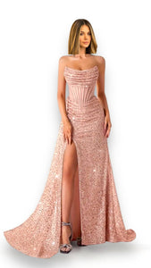 Abito corsetto paillettes