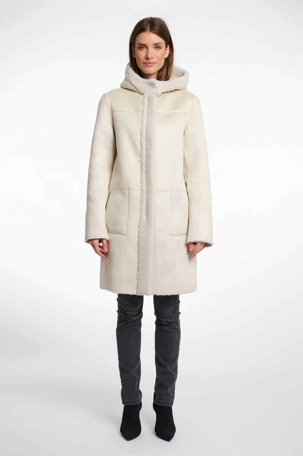 Cappotto shearling reversibile