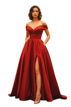Carica l&#39;immagine nel visualizzatore di Gallery, Abito raso scollo omerale - RITA CAPPELLI -DOMINIQUE-
