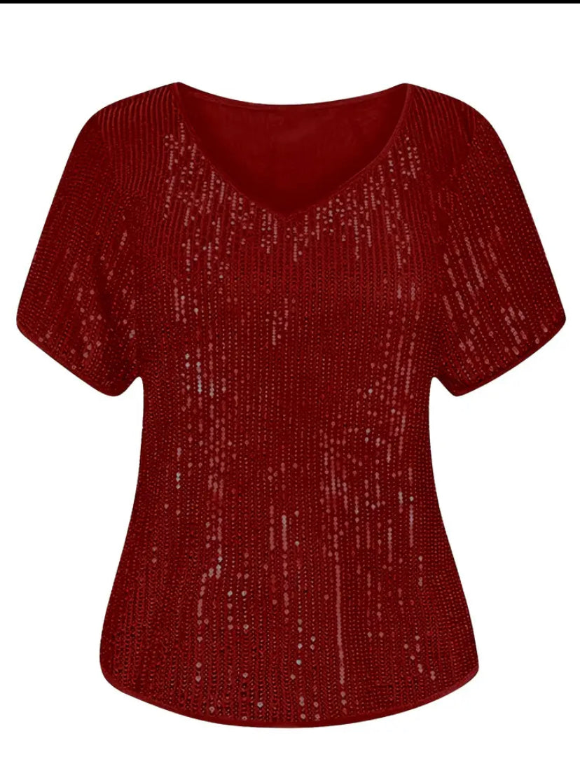T-shirt paillettes 