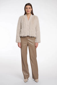 Cardigan con pelliccia 