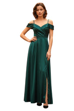 Carica l&#39;immagine nel visualizzatore di Gallery, Abito raso scollo omerale - RITA CAPPELLI -DOMINIQUE-
